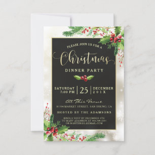 Silberschneeflocken Weihnachts-Party Einladung