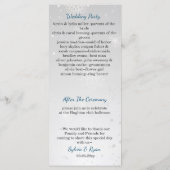 Silberschneeflocken Winterhochzeit Programm (Rückseite)