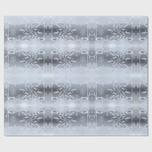 Silberschneeflockenpapier Geschenkpapier (Flach)