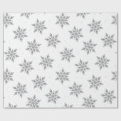 Silberschneeflockenpapier Geschenkpapier (Flach)