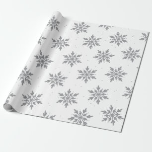 Silberschneeflockenpapier Geschenkpapier