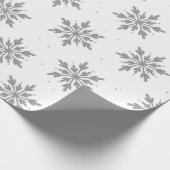 Silberschneeflockenpapier Geschenkpapier (Ecke)