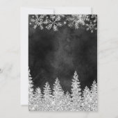 Silberschneekiefer schwarz Weihnachtsfest Einladung (Rückseite)