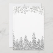 Silberschneekiefer weiße Weihnachtsfeier Einladung (Rückseite)