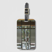 Silberschwarz, geschliffen, modern gepäckanhänger (Vorderseite Vertikal)