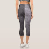 Silberschwarze Glitzer Capri Leggings (Rückseite)