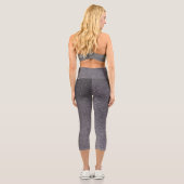Silberschwarze Glitzer Capri Leggings (Rückseite)