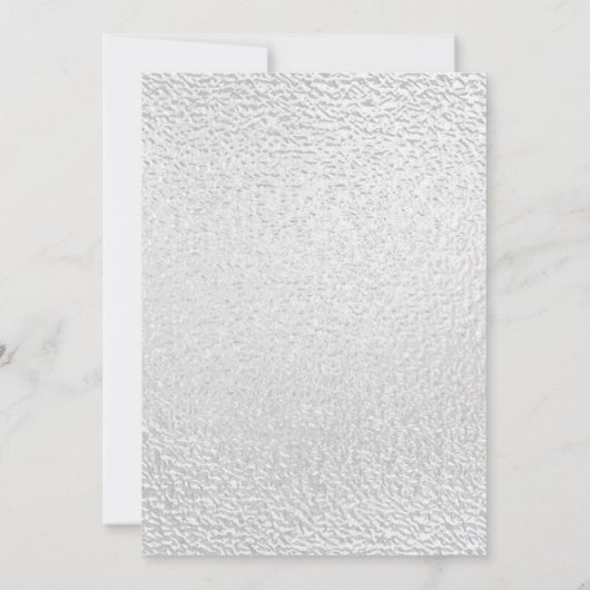 Silberschwarze Musiknoten auf Birthday-Metallic Einladung (Rückseite)