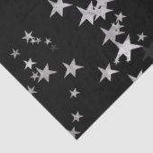 Silberschwarze Sterne Seidenpapier (Ausschnitt)