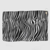 Silberschwarze Zebradrucke Golfhandtuch (Horizontal)