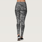 Silberschwarze Zebradrucke Leggings (Rückseite)