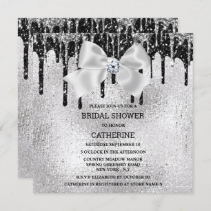 Silberschwarzer Diamant-Schimmer-Leuchten luxuriös Einladung