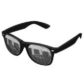 Silberschwarzer Glitzer geben den Namen Geburtstag Partybrille (Schrägansicht)