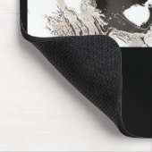 Silberschwarzer Tropfen Mousepad (Ecke)