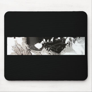 Silberschwarzer Tropfen Mousepad