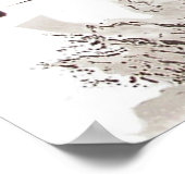 Silberschwarzer Tropfen Poster (Ecke)