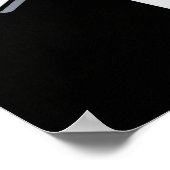 Silberschwarzes Foto 50. Geburtstag Poster (Ecke)