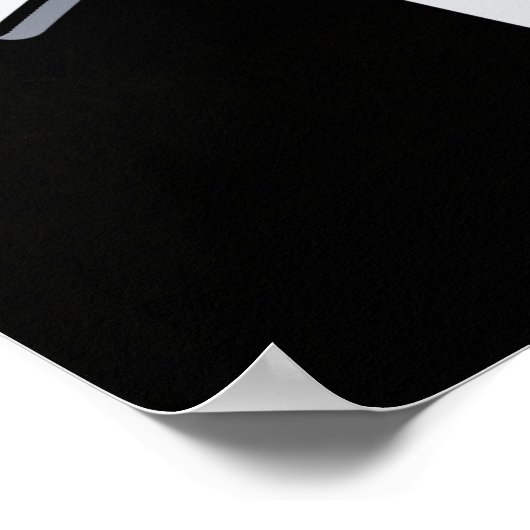 Silberschwarzes Foto 50. Geburtstag Poster (Ecke)