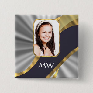 Silberschwirl-Fotovorlage Button