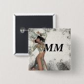 Silbershowgirl Button (Vorne & Hinten)