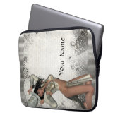 Silbershowgirl Laptopschutzhülle (Vorderseite Links)