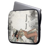 Silbershowgirl Laptopschutzhülle (Vorderseite Links)