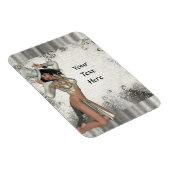 Silbershowgirl Magnet (Rechte Seite)