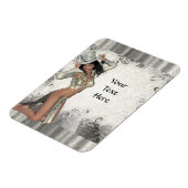 Silbershowgirl Magnet (Linke Seite)