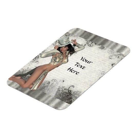 Silbershowgirl Magnet (Linke Seite)