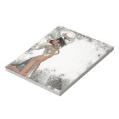 Silbershowgirl Notizblock (Rotiert)