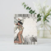 Silbershowgirl Postkarte (Stehend Vorderseite)