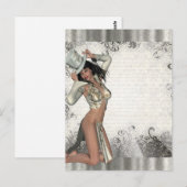 Silbershowgirl Postkarte (Vorne/Hinten)