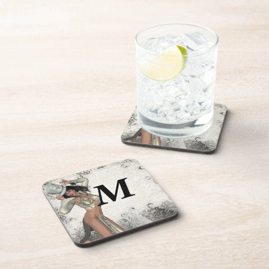 Silbershowgirl Untersetzer (Rechte Seite)