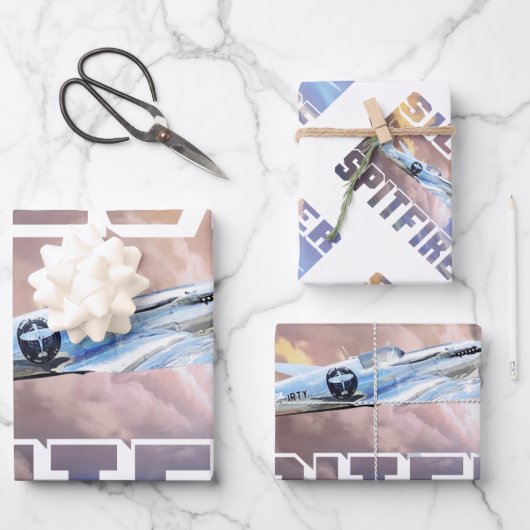 Silberspitzenfeuer Geschenkpapier Set (Vorderseite)