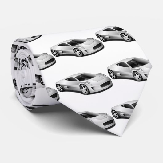 Silbersportwagen Krawatte (Gerollt)