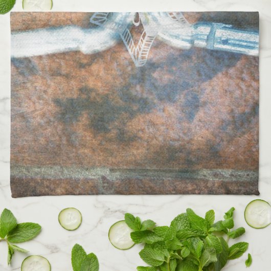 Silberstar der Unendlichkeit Handtuch (Gefaltet)