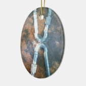 Silberstar der Unendlichkeit Keramik Ornament (Links)