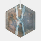 Silberstar der Unendlichkeit Ornament Aus Glas (Vorderseite)