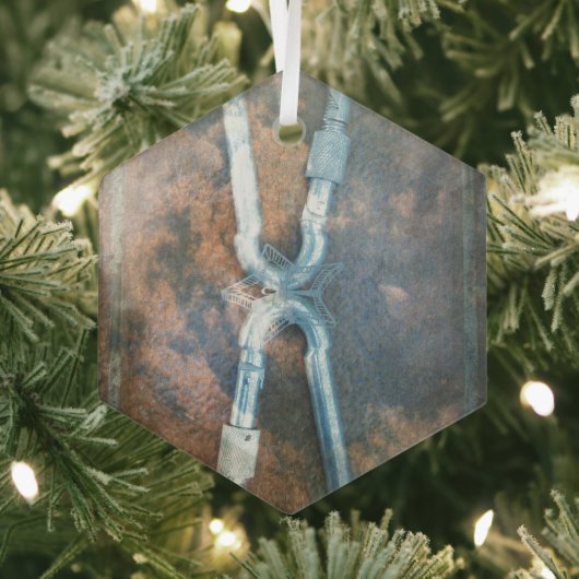 Silberstar der Unendlichkeit Ornament Aus Glas (Insitu)