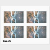 Silberstar der Unendlichkeit Rechteckiger Aufkleber (Blatt)