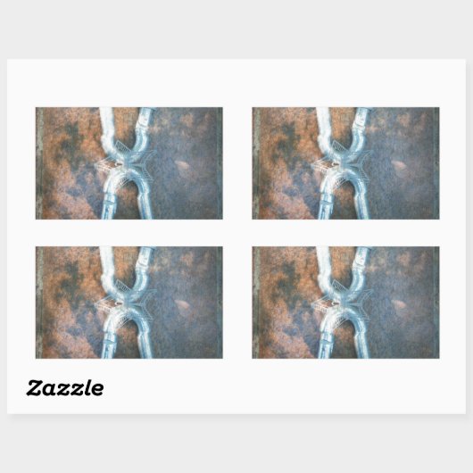 Silberstar der Unendlichkeit Rechteckiger Aufkleber (Blatt)