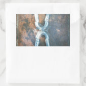 Silberstar der Unendlichkeit Rechteckiger Aufkleber (Tasche)