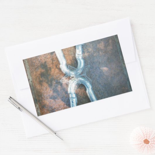 Silberstar der Unendlichkeit Rechteckiger Aufkleber (Umschlag)