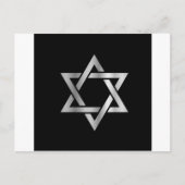 Silberstar von David - Juden Postkarte (Vorderseite)