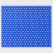 Silberstar von David Royal Blue Geschenkpapier (Flach)
