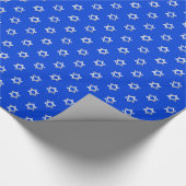 Silberstar von David Royal Blue Geschenkpapier (Ecke)