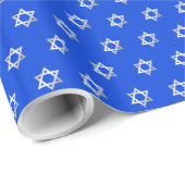 Silberstar von David Royal Blue Geschenkpapier (Rolleneckpunkt)