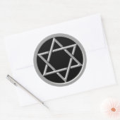 Silberstar von David Runder Aufkleber (Umschlag)