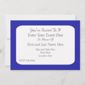 Silberstars Dunkle blaue Party Einladung (Rückseite)