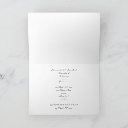 Silberstars, Einladungskarten für Hochzeiten (Innenseite)